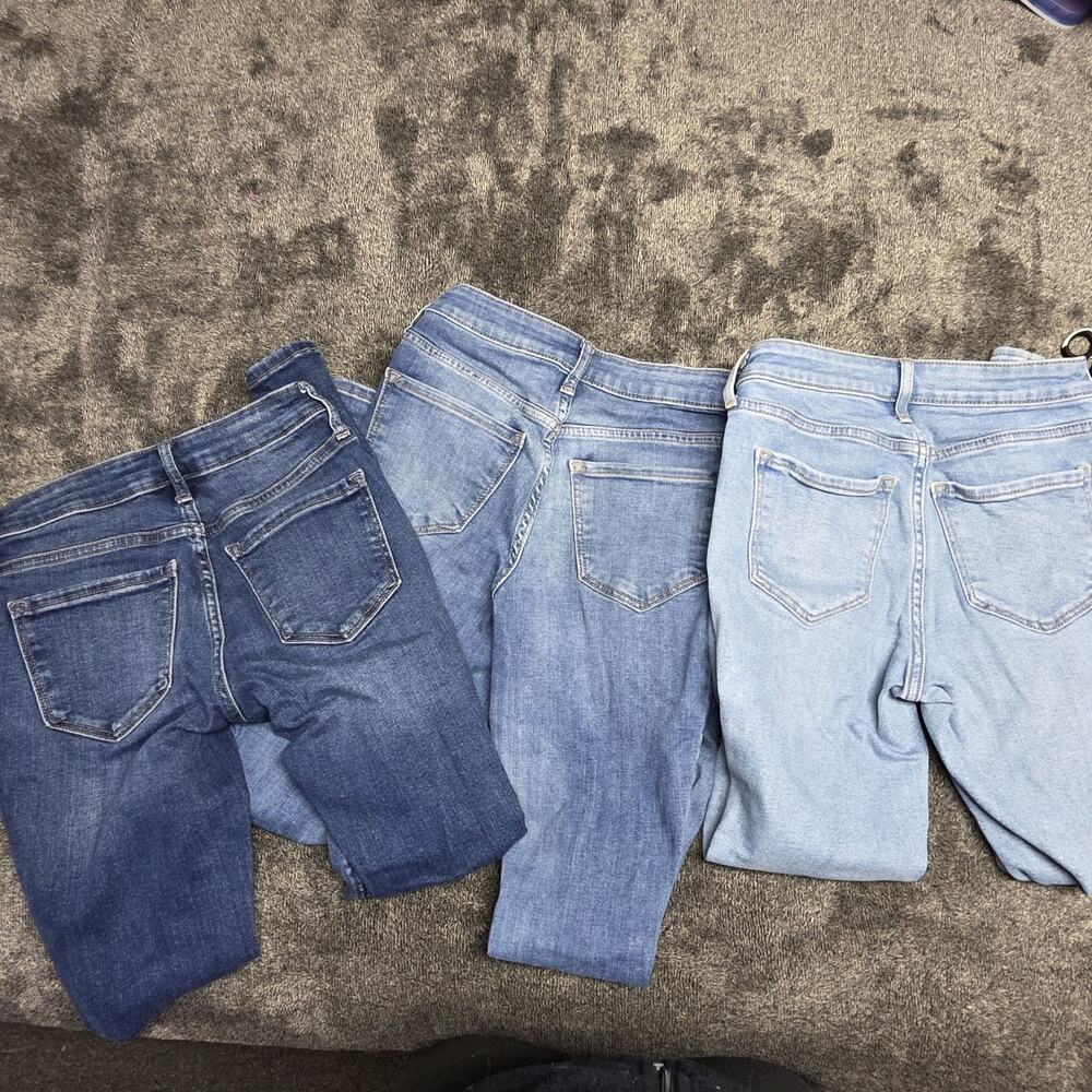Old Navy Rockstar Jeans Set Of 3 High Rise And Mid Rise Skinny Jean Size 2 - Picture 7 of 7